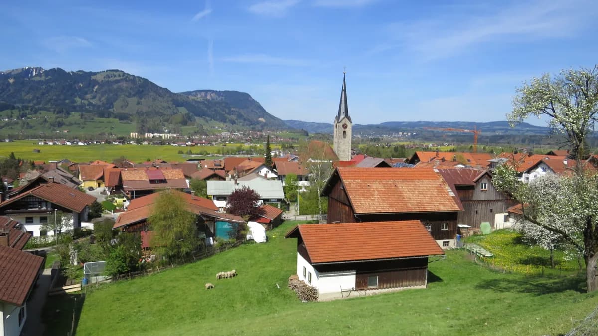 Stadtansicht von Burgberg im Allgäu