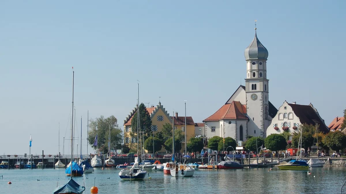 Stadtansicht von Wasserburg (Bodensee)