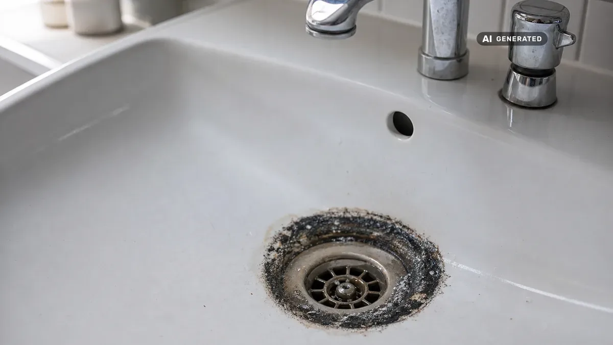 KI-generiertes Bild: Abfluss stinkt: 5 Ursachen und was wirklich hilft
